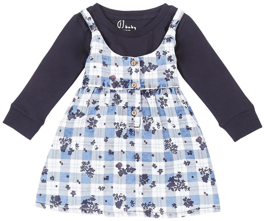 

Gini Jony Baby girl Cotton Floral Princess frock - Blue
