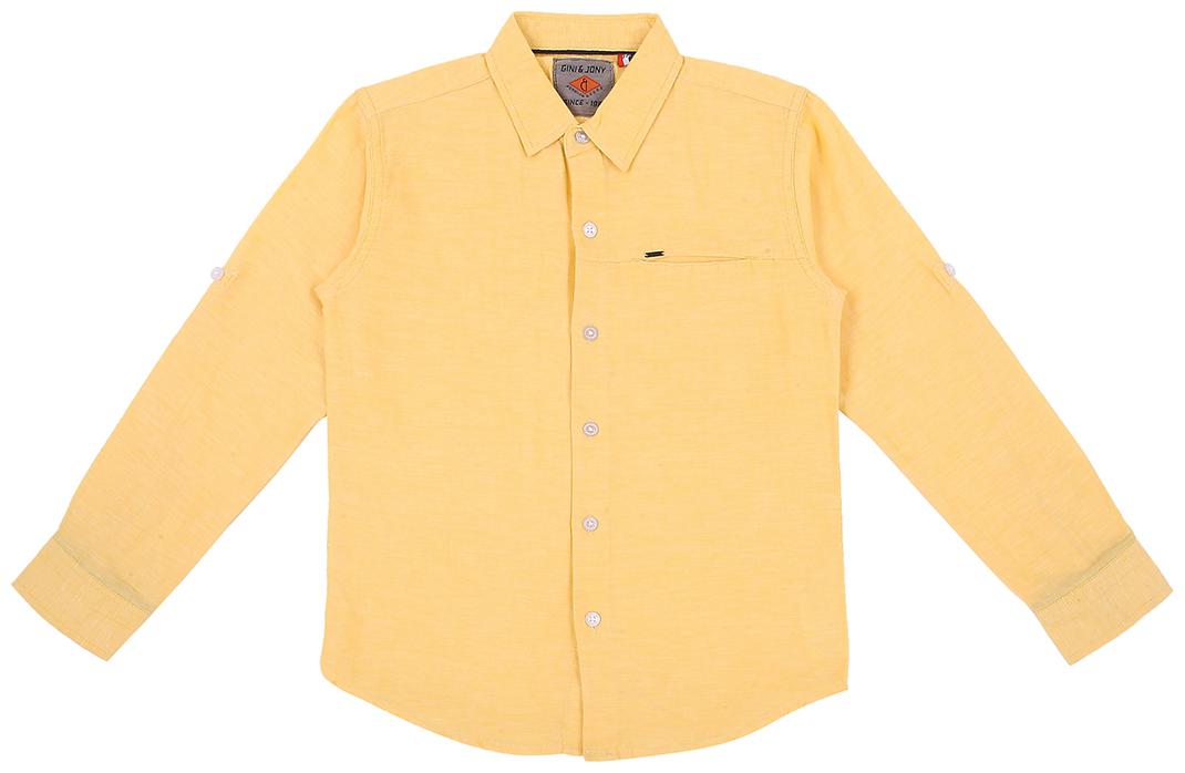 

Gini Jony Cotton Solid Shirt for Baby Boy - Yellow