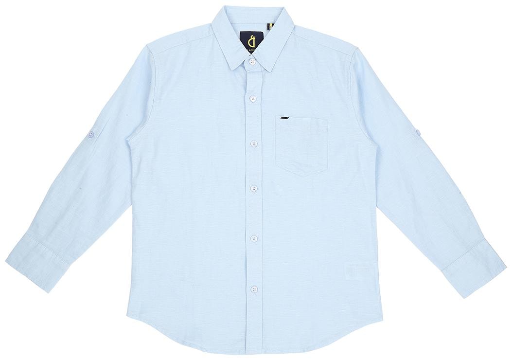 

Gini Jony Cotton Solid Shirt for Baby Boy - Blue