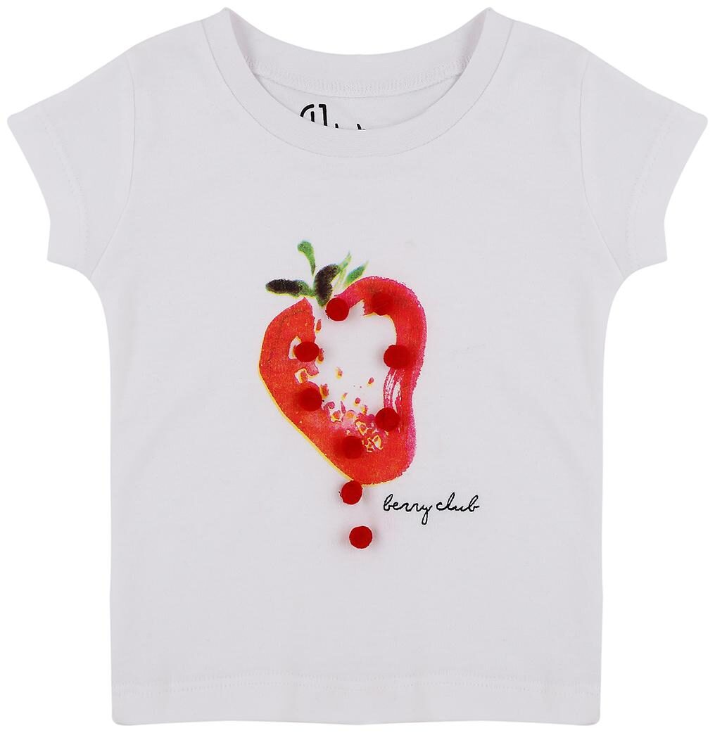 

Gini Jony Cotton Solid T shirt for Baby Girl - White