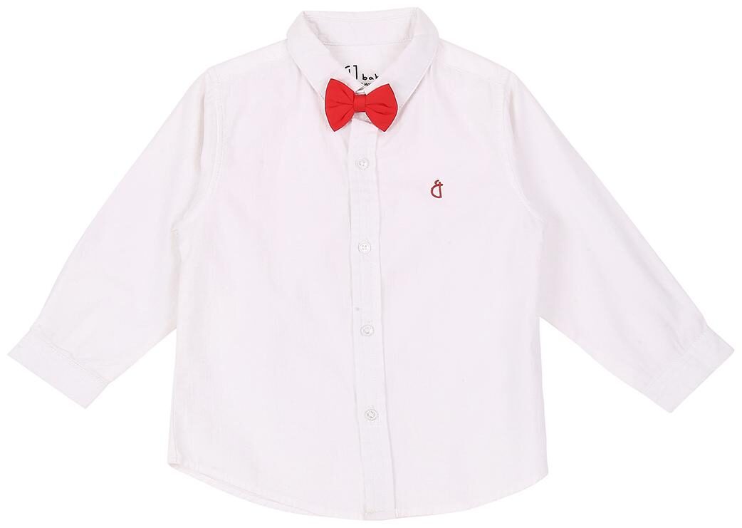 

Gini Jony Cotton Solid Shirt for Baby Boy - White