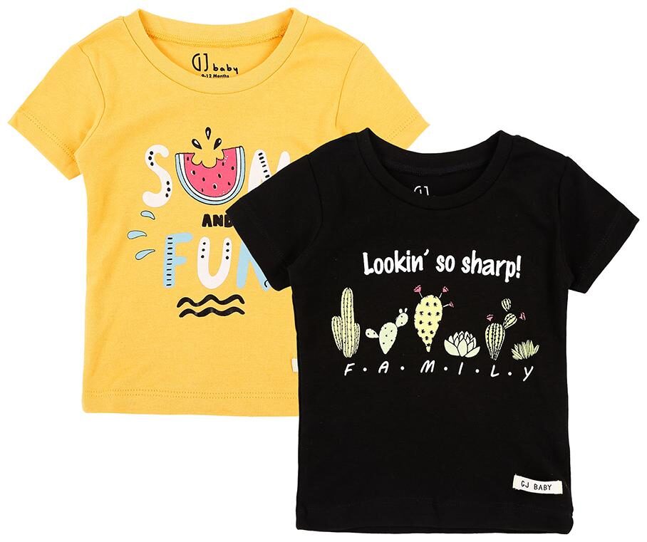 

Gini Jony Cotton Solid T shirt for Baby Boy - Black