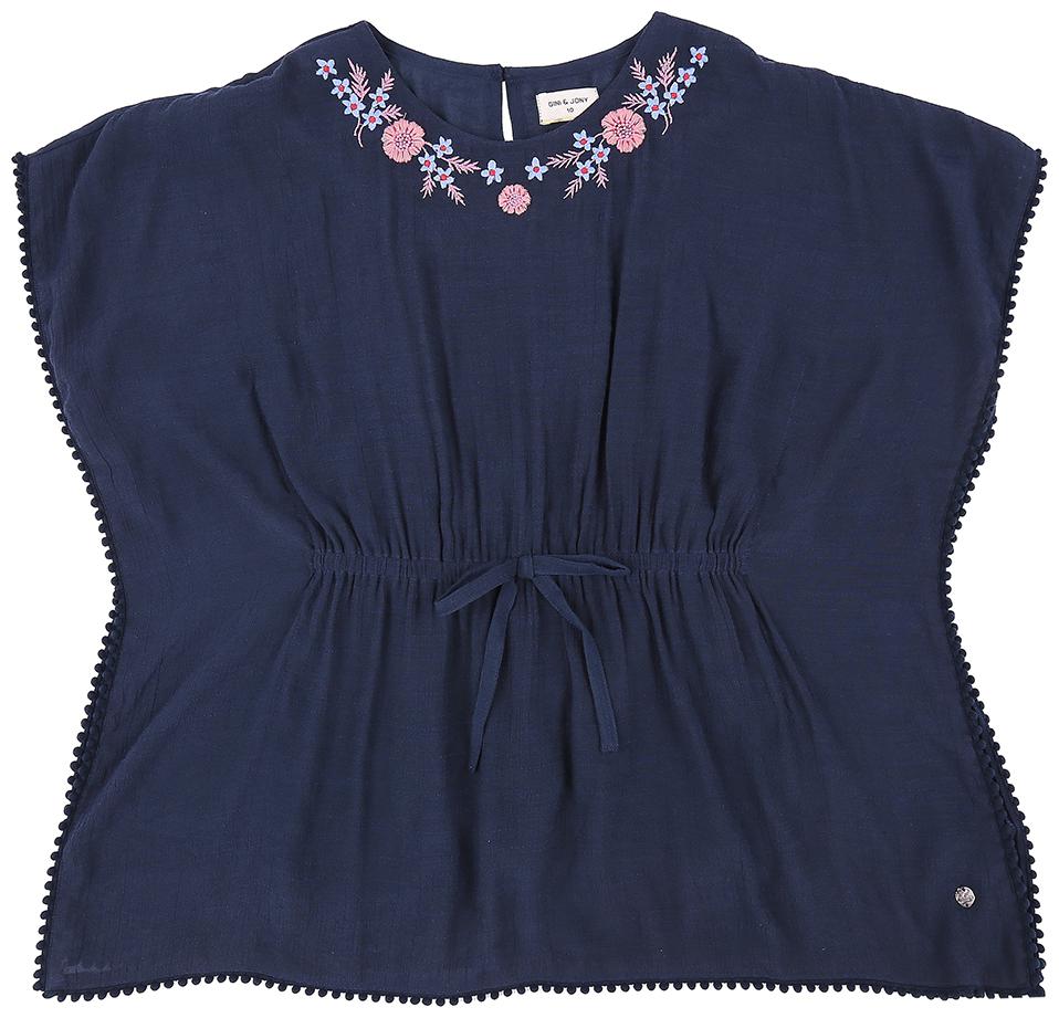 

Gini Jony Polyester Solid T shirt for Baby Girl - Blue
