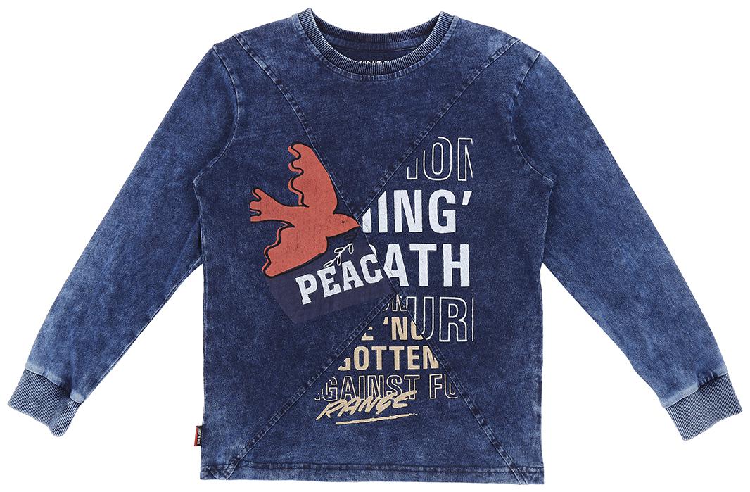 

Gini Jony Cotton Self design T shirt for Baby Boy - Blue