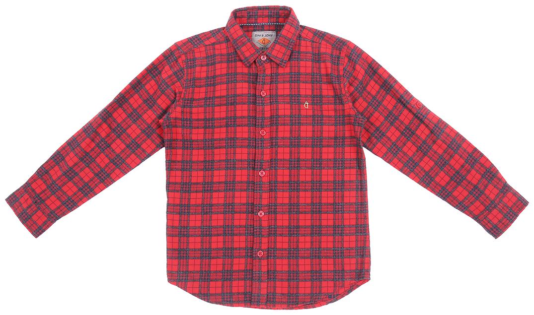 

Gini Jony Cotton Checked Shirt for Baby Boy - Red