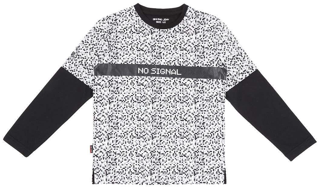 

Gini Jony Cotton Self design T shirt for Baby Boy - White