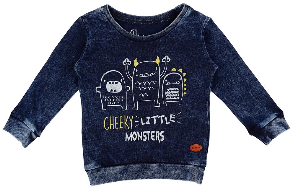 

Gini Jony Cotton Solid T shirt for Baby Boy - Blue