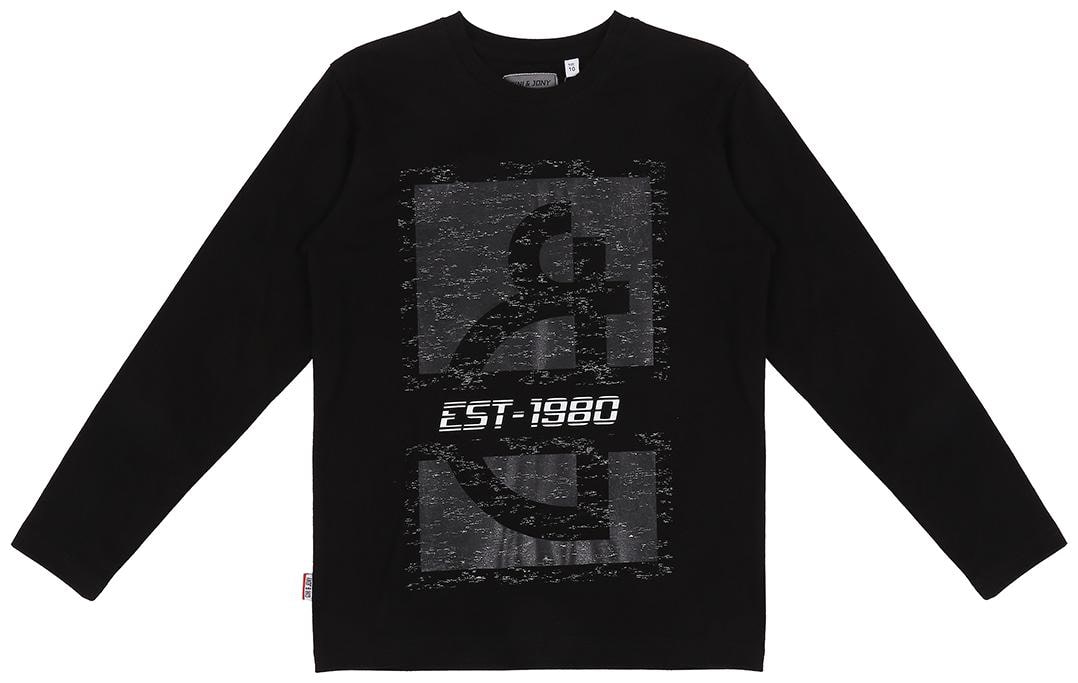 

Gini Jony Cotton Self design T shirt for Baby Boy - Black
