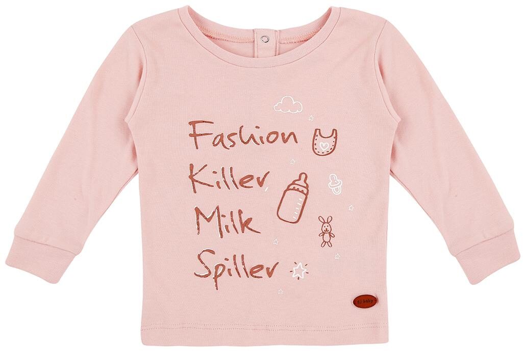 

Gini Jony Cotton Solid T shirt for Baby Girl - Pink