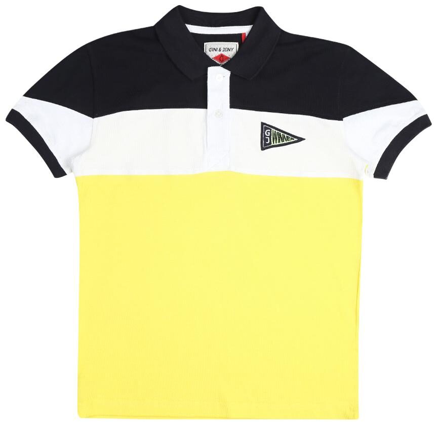 

Gini Jony Boy Cotton blend Solid T-shirt - Yellow