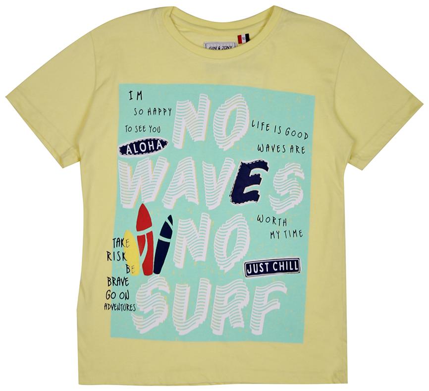 

Gini Jony Boy Cotton Solid T-shirt - Yellow
