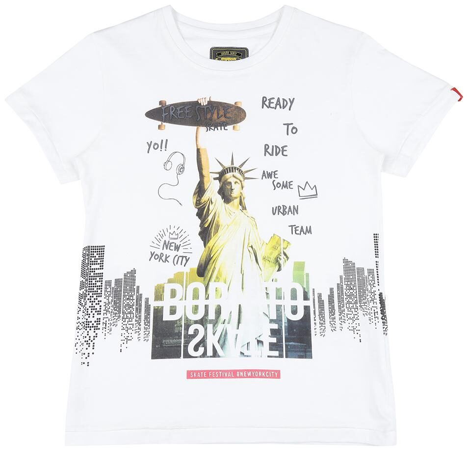 

Gini Jony Boy Cotton Solid T-shirt - White
