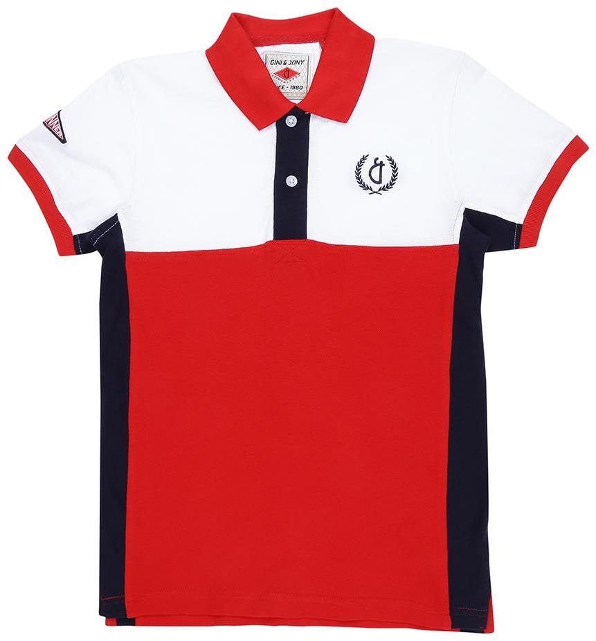 

Gini Jony Boy Cotton Solid T-shirt - Red