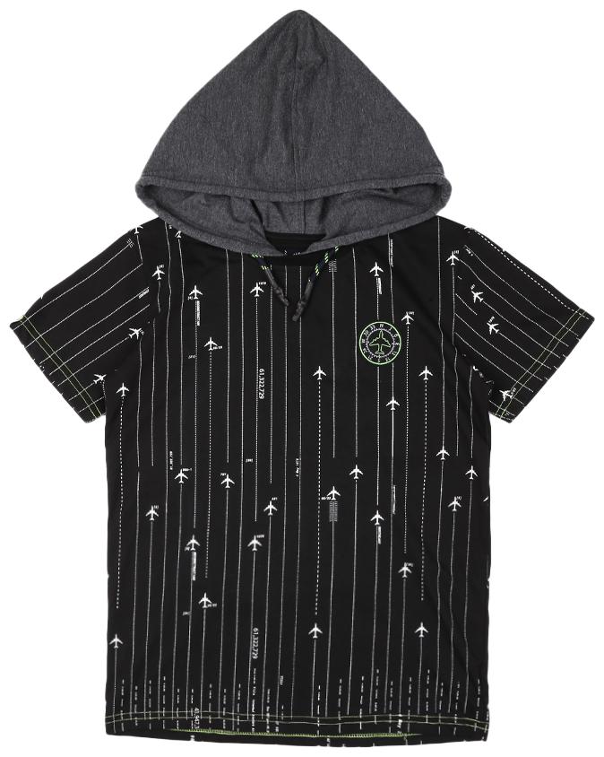 

Gini Jony Boy Cotton blend Printed T-shirt - Black