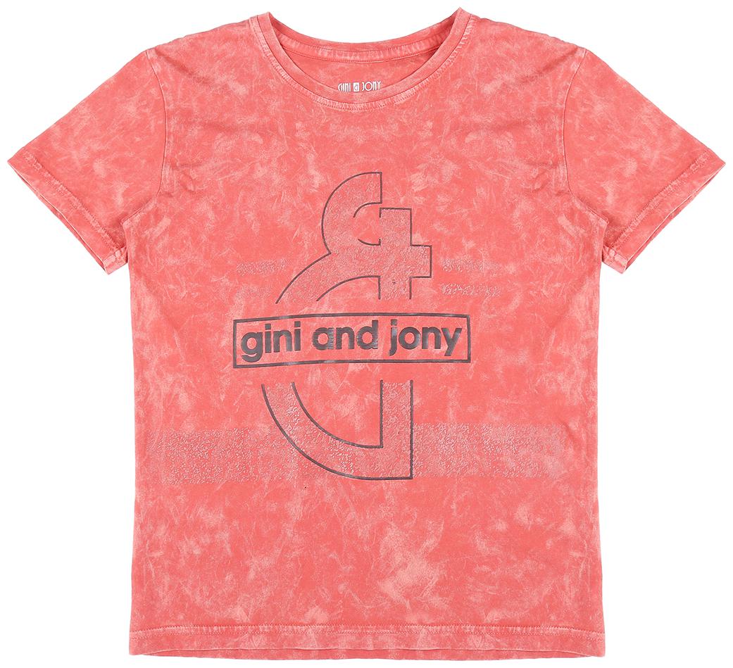 

Gini Jony Boy Cotton blend Printed T-shirt - Red