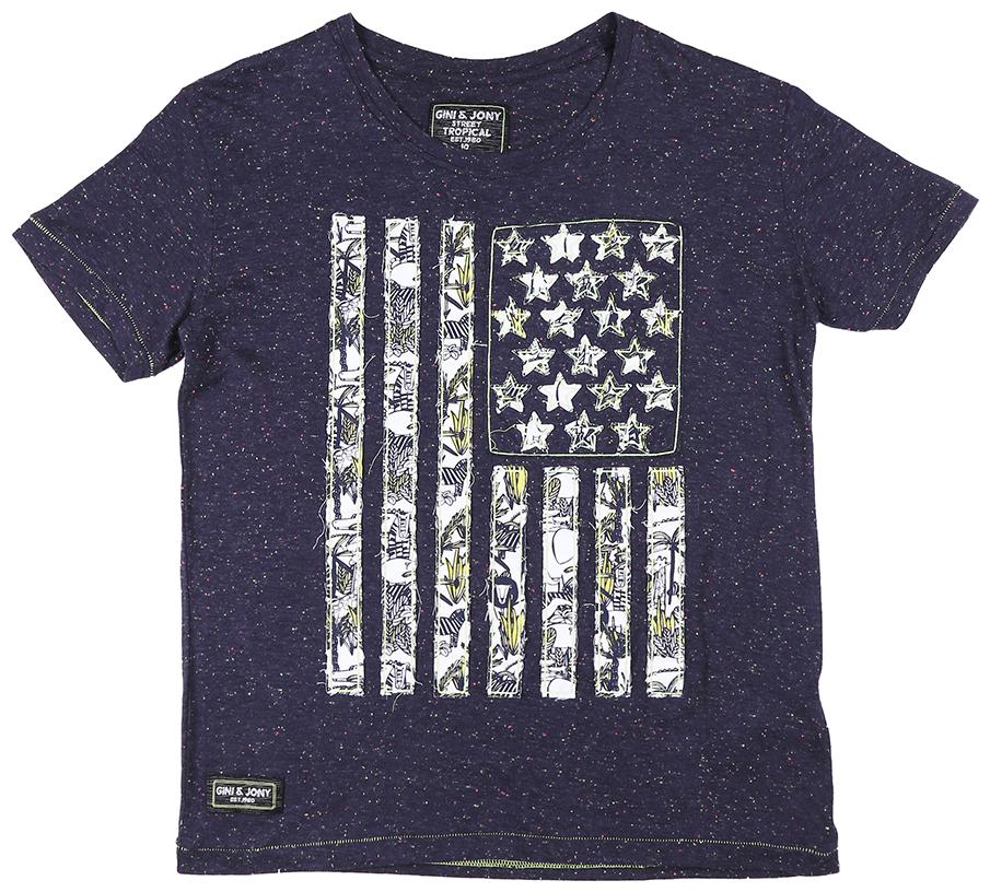 

Gini Jony Boy Cotton Printed T-shirt - Blue