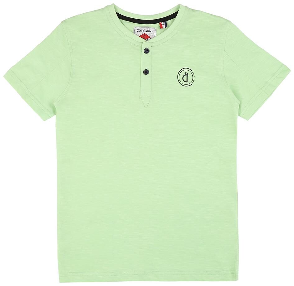 

Gini Jony Boy Cotton blend Printed T-shirt - Green
