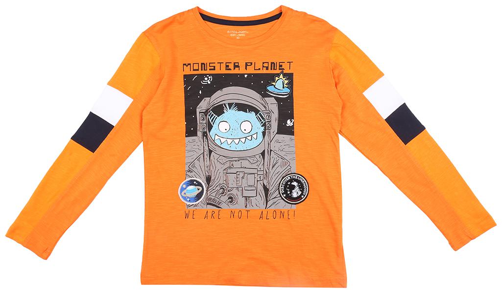 

Gini Jony Boy Cotton blend Printed T-shirt - Orange
