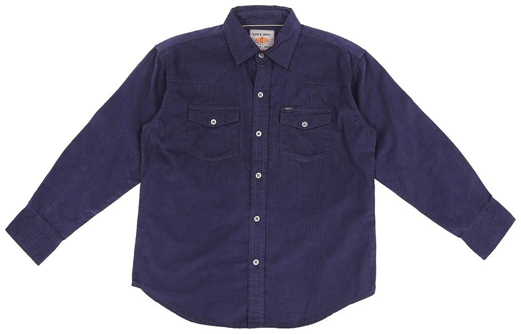 

Gini Jony Boy Cotton Solid Shirt Blue