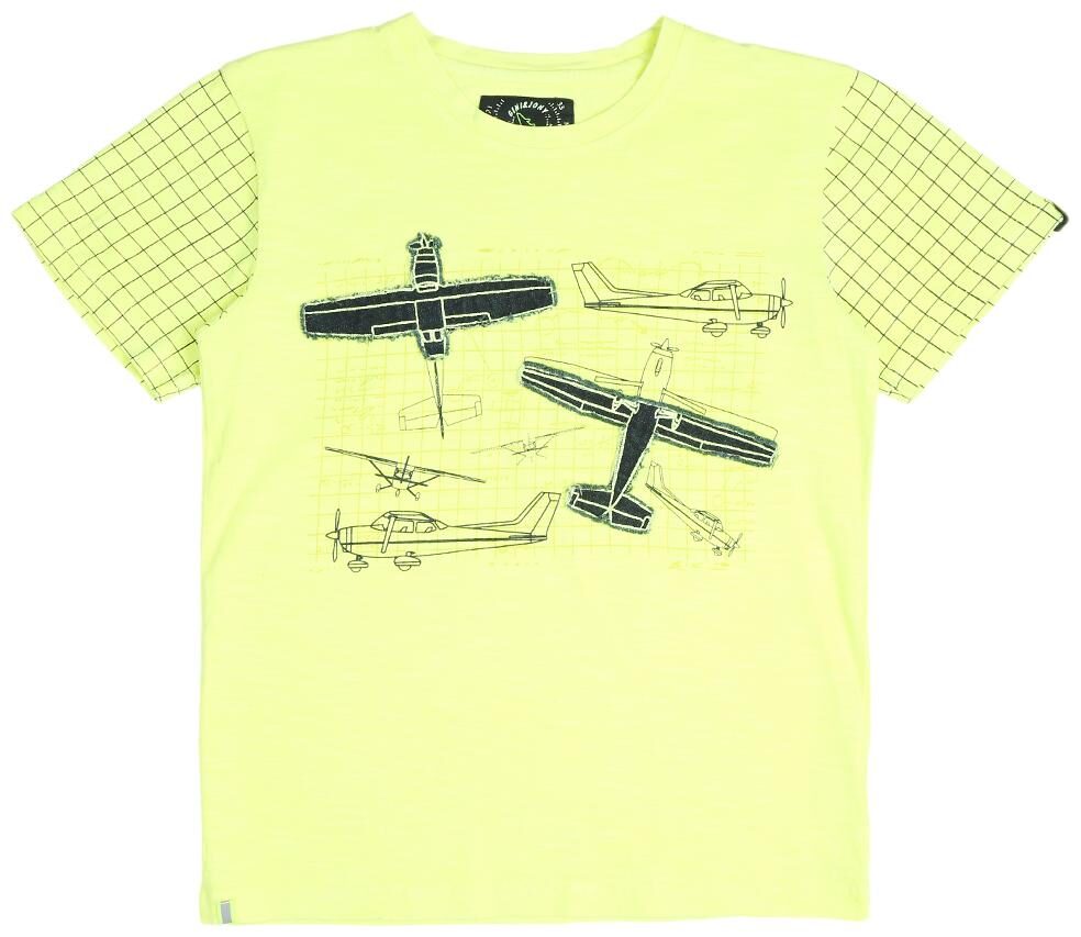 

Gini Jony Boy Cotton blend Printed T-shirt - Yellow
