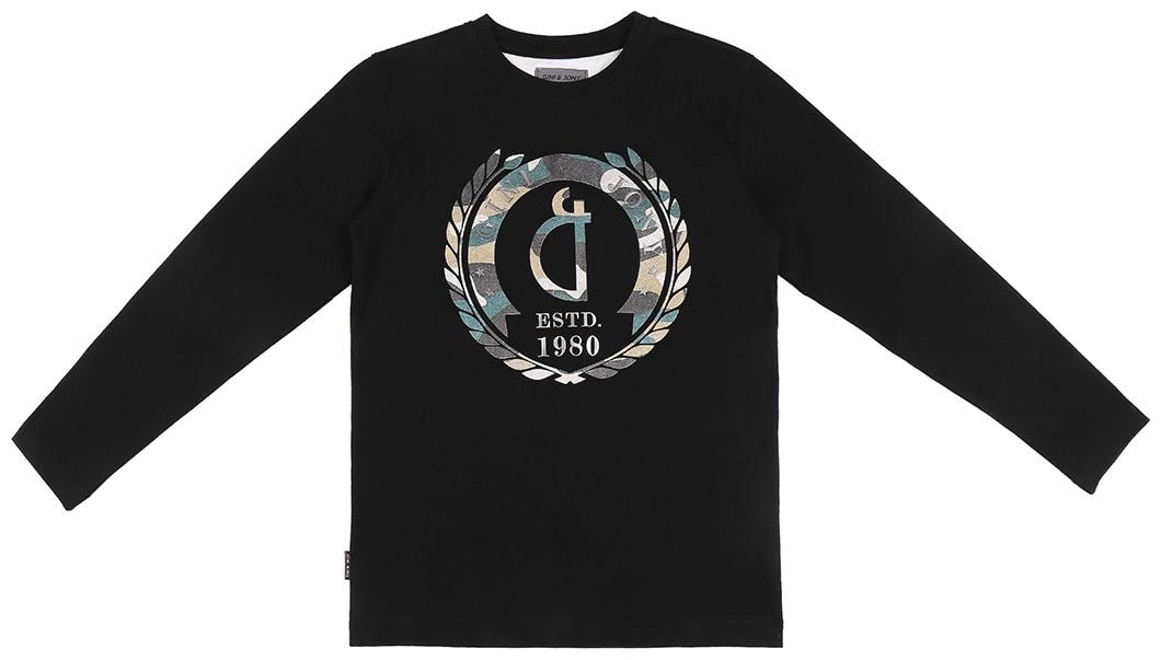 

Gini Jony Boy Cotton blend Printed T-shirt - Black
