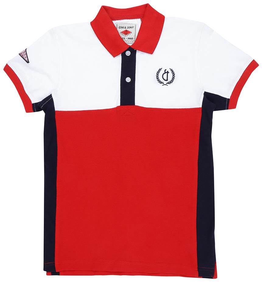 

Gini Jony Boy Cotton Solid T-shirt - Red