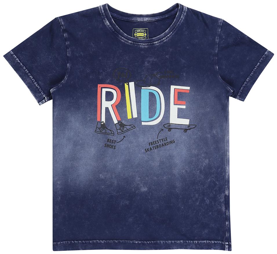 

Gini Jony Boy Cotton Solid T-shirt - Blue