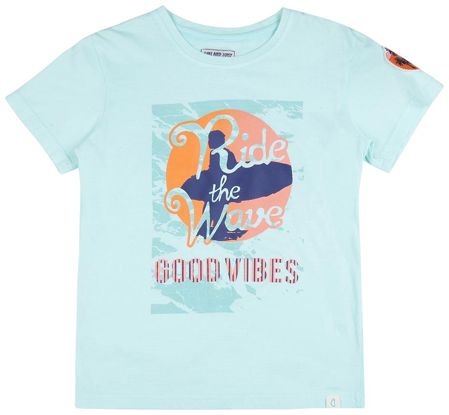 

Gini Jony Boy Cotton Solid T-shirt - Blue