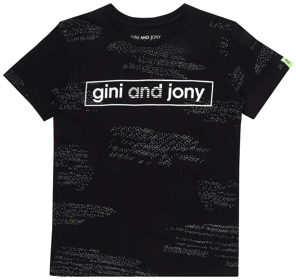 

Gini Jony Boy Cotton Solid T-shirt - Black