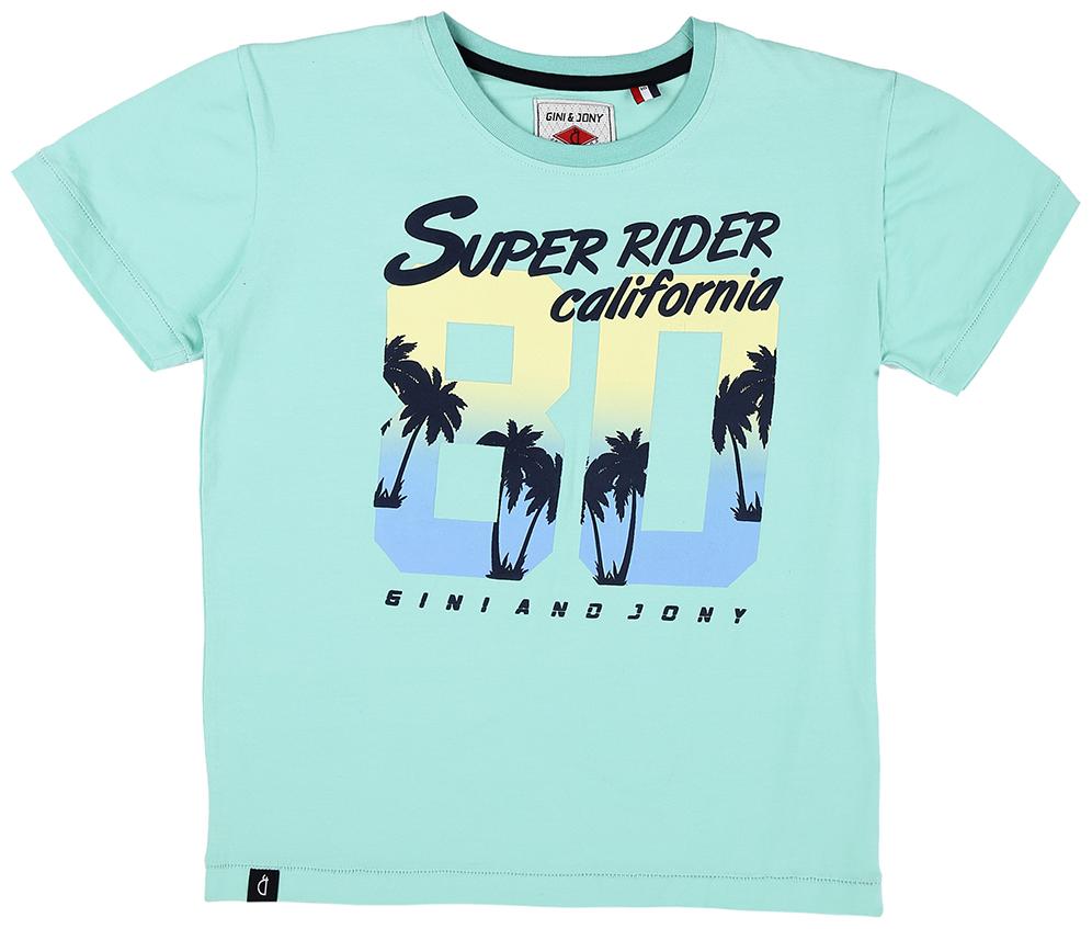 

Gini Jony Boy Cotton Printed T-shirt - Green