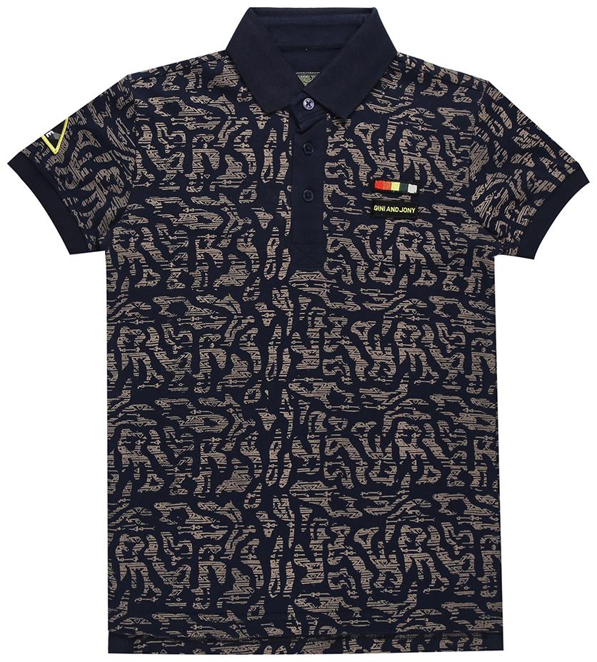 

Gini Jony Boy Cotton Printed T-shirt - Blue