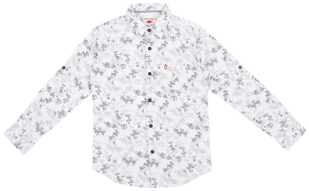 

Gini Jony Boy Cotton Printed Shirt Blue