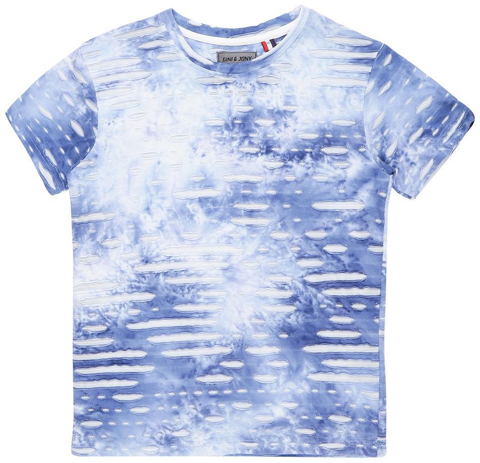 

Gini Jony Boy Cotton Solid T-shirt - Blue