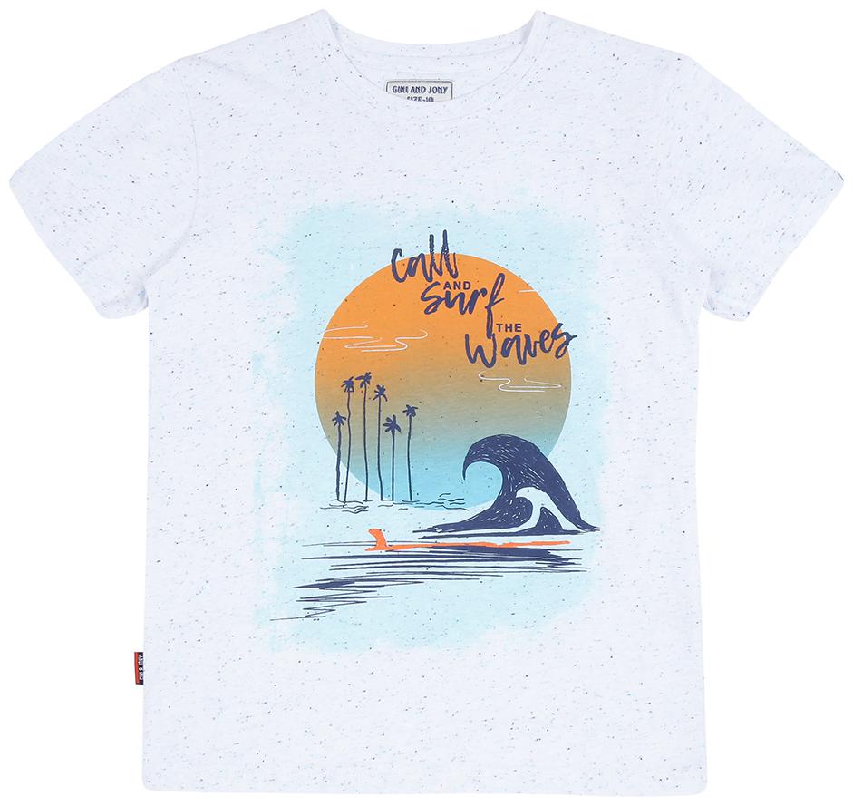 

Gini Jony Boy Cotton Solid T-shirt - White