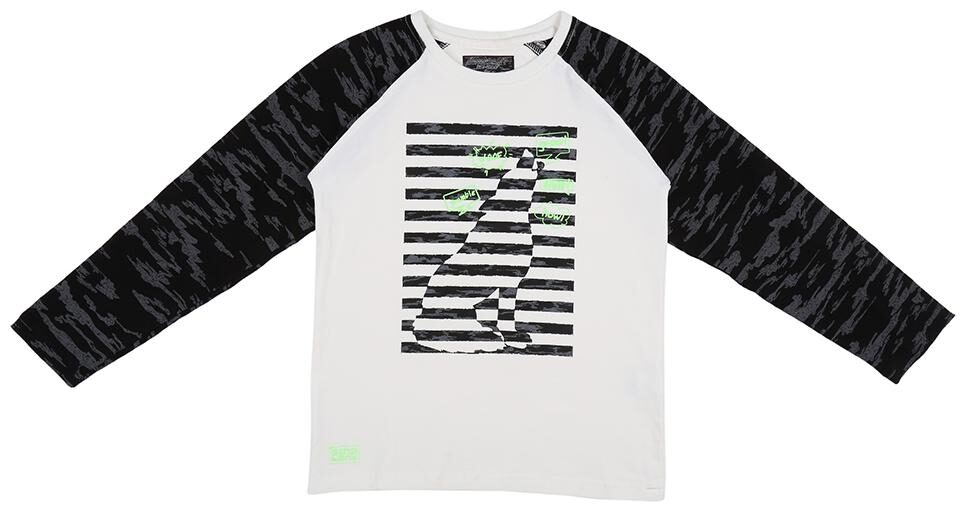 

Gini Jony Boy Cotton blend Printed T-shirt - White