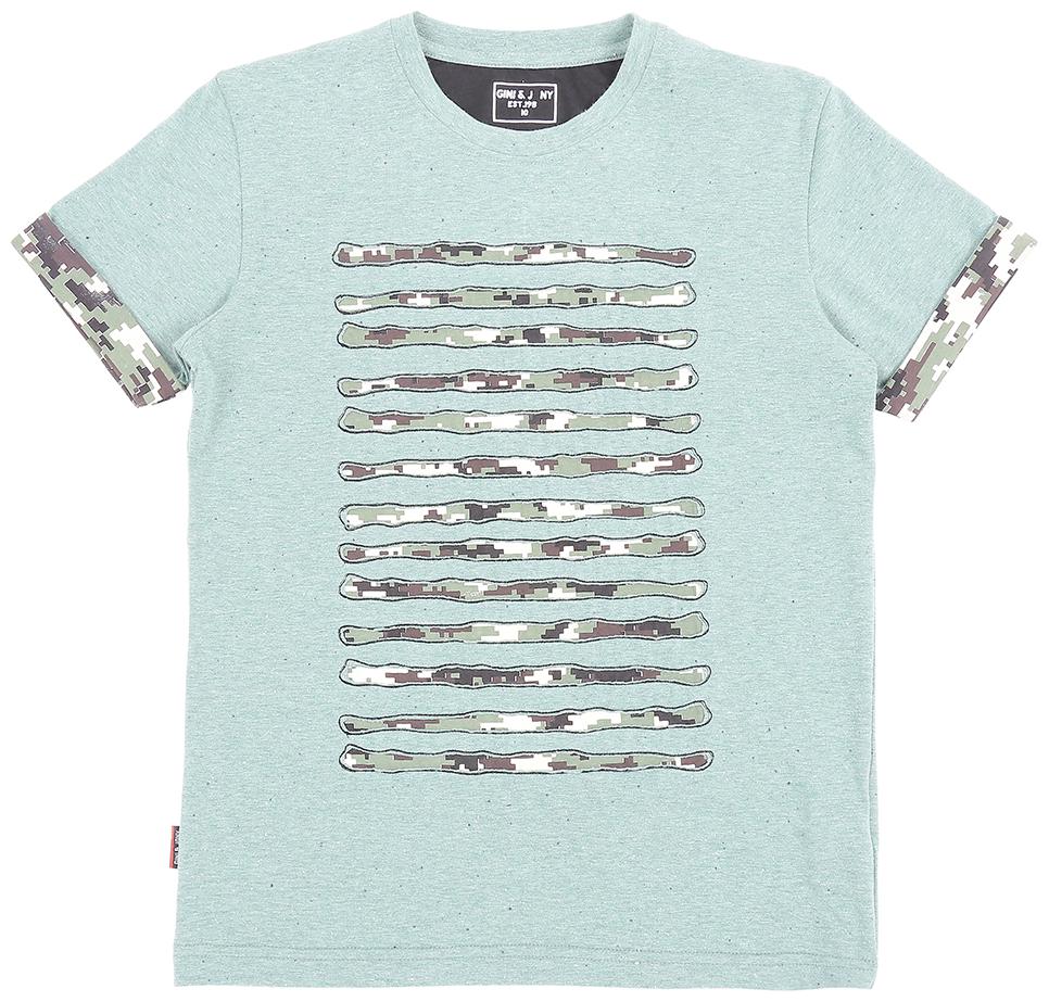 

Gini Jony Boy Cotton Printed T-shirt - Green