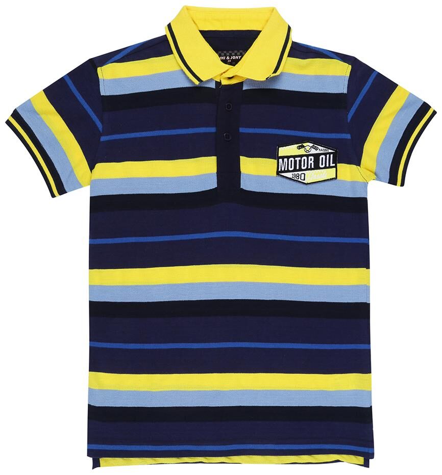 

Gini Jony Boy Cotton Printed T-shirt - Blue