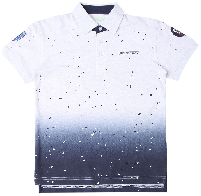 

Gini Jony Boy Cotton blend Printed T-shirt - Grey