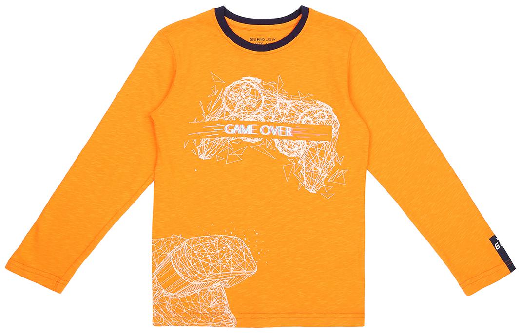 

Gini Jony Boy Cotton blend Printed T-shirt - Orange