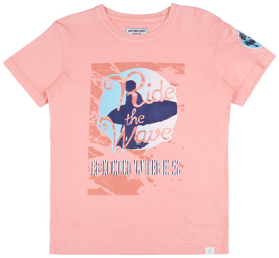 

Gini Jony Boy Cotton Solid T-shirt - Pink
