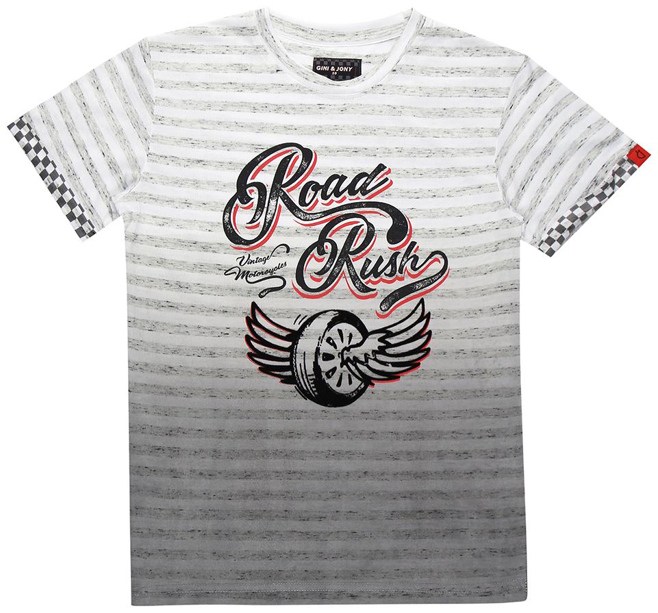 

Gini Jony Boy Cotton Solid T-shirt - Grey