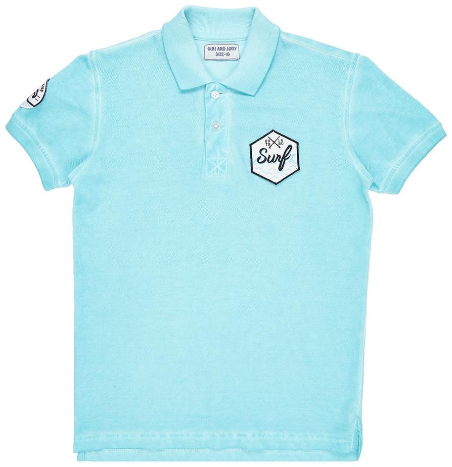 

Gini Jony Boy Cotton Solid T-shirt - Blue