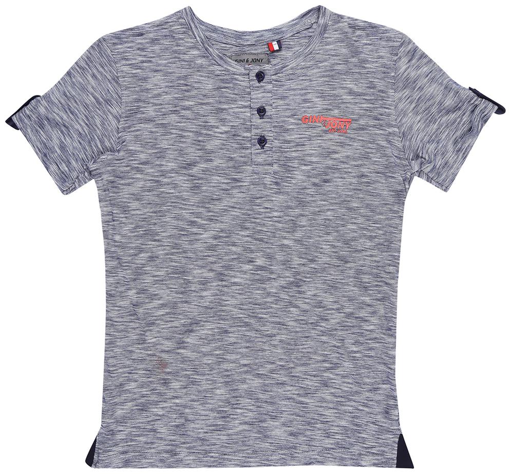

Gini Jony Boy Cotton Solid T-shirt - Blue