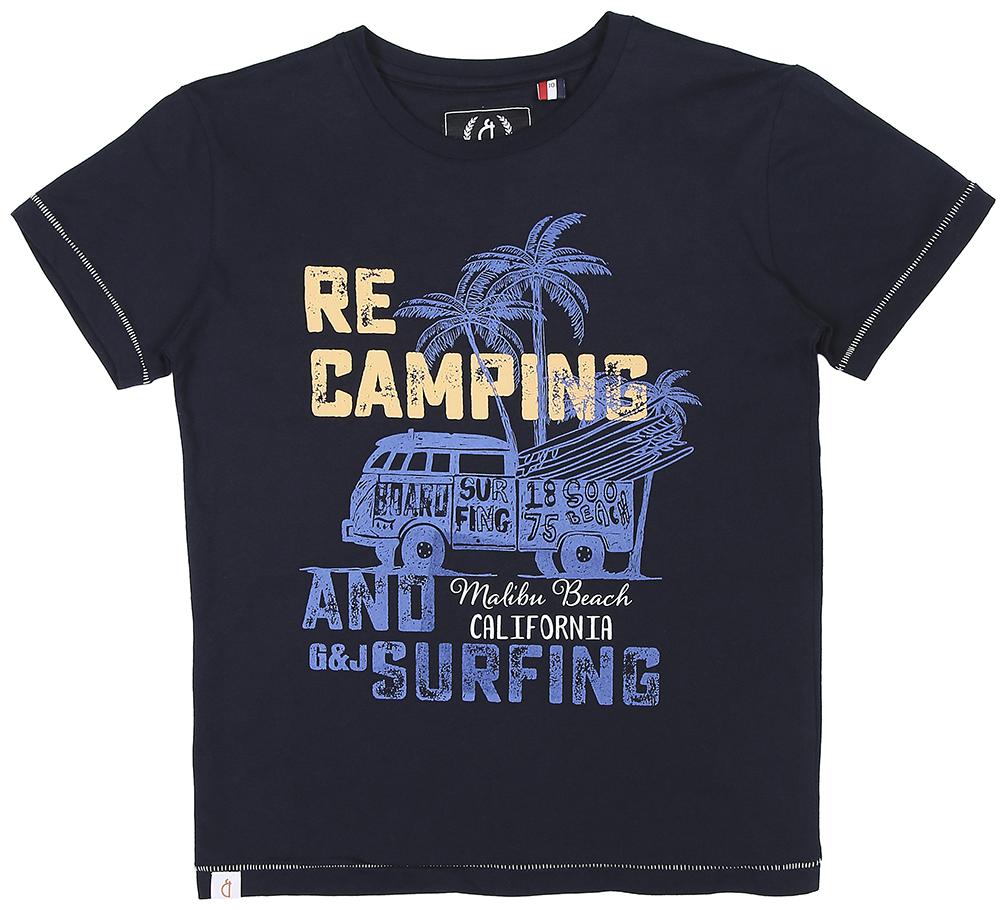 

Gini Jony Boy Cotton Printed T-shirt - Blue