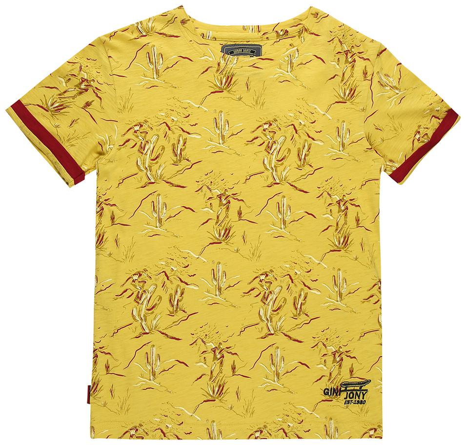 

Gini Jony Boy Cotton blend Printed T-shirt - Yellow