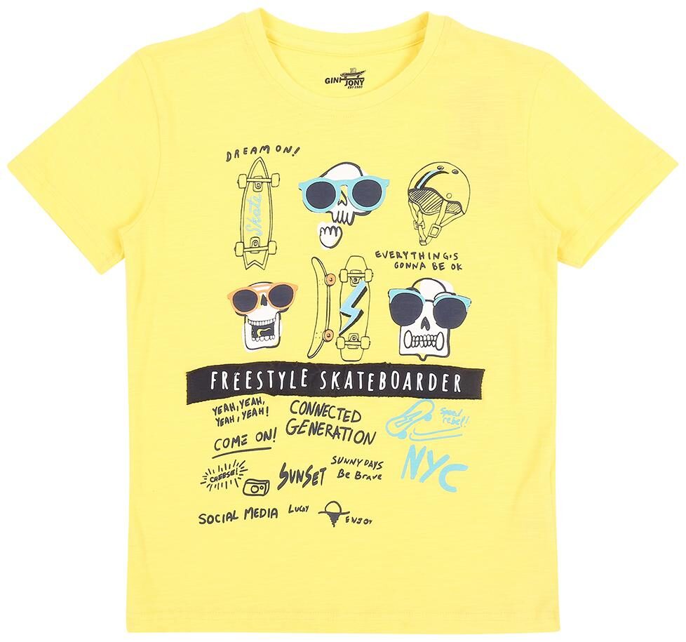 

Gini Jony Boys Yellow T-Shirt