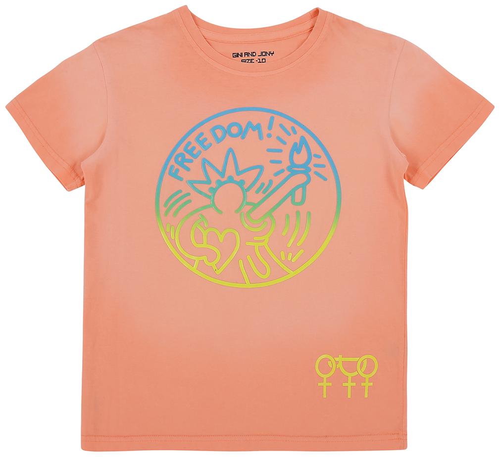 

Gini Jony Boys Pink T-Shirt