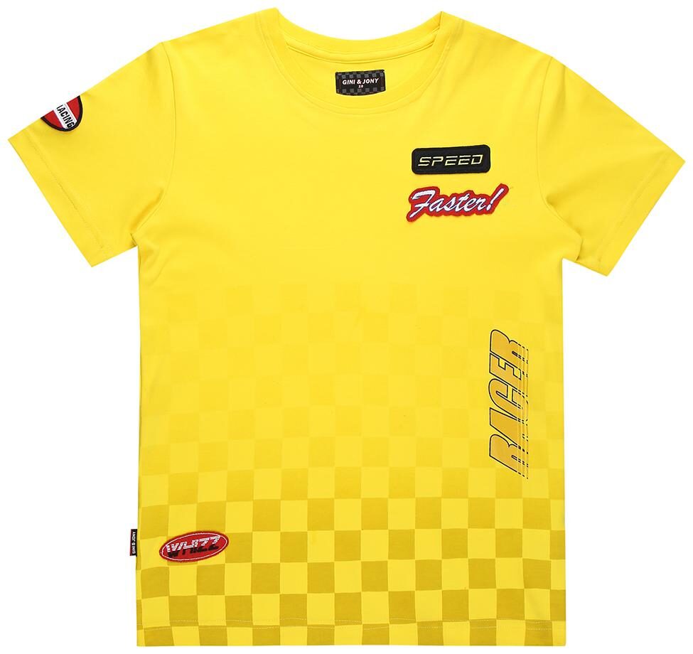 

Gini Jony Boy Cotton Solid T-shirt - Yellow