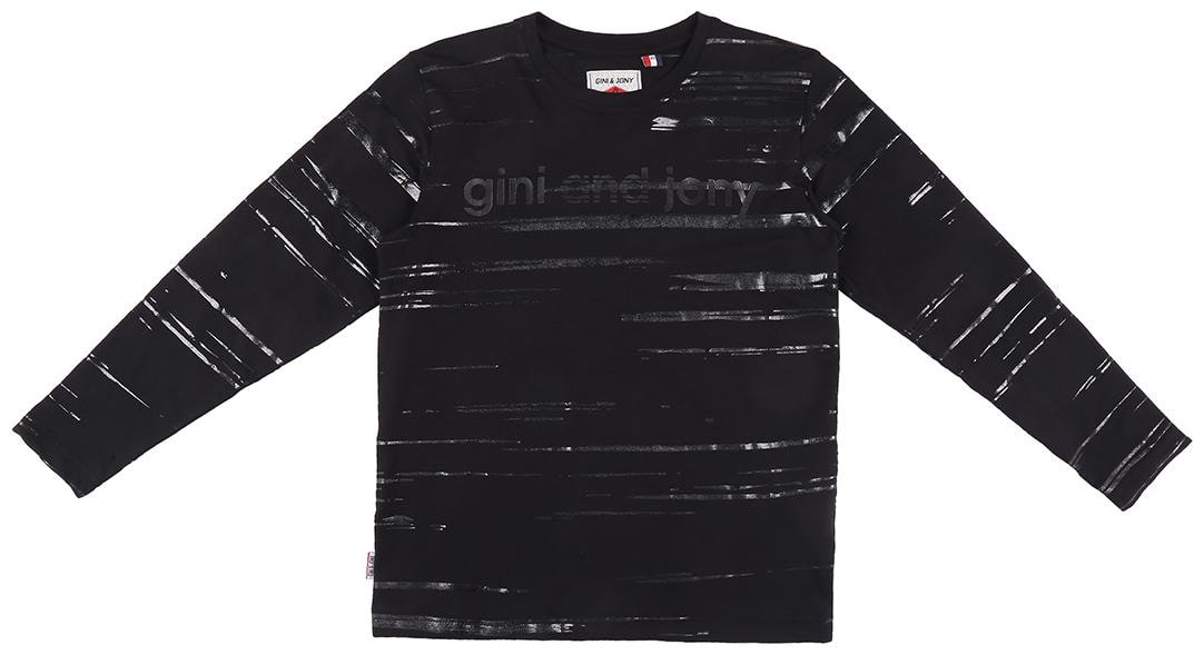 

Gini Jony Boy Cotton blend Printed T-shirt - Black