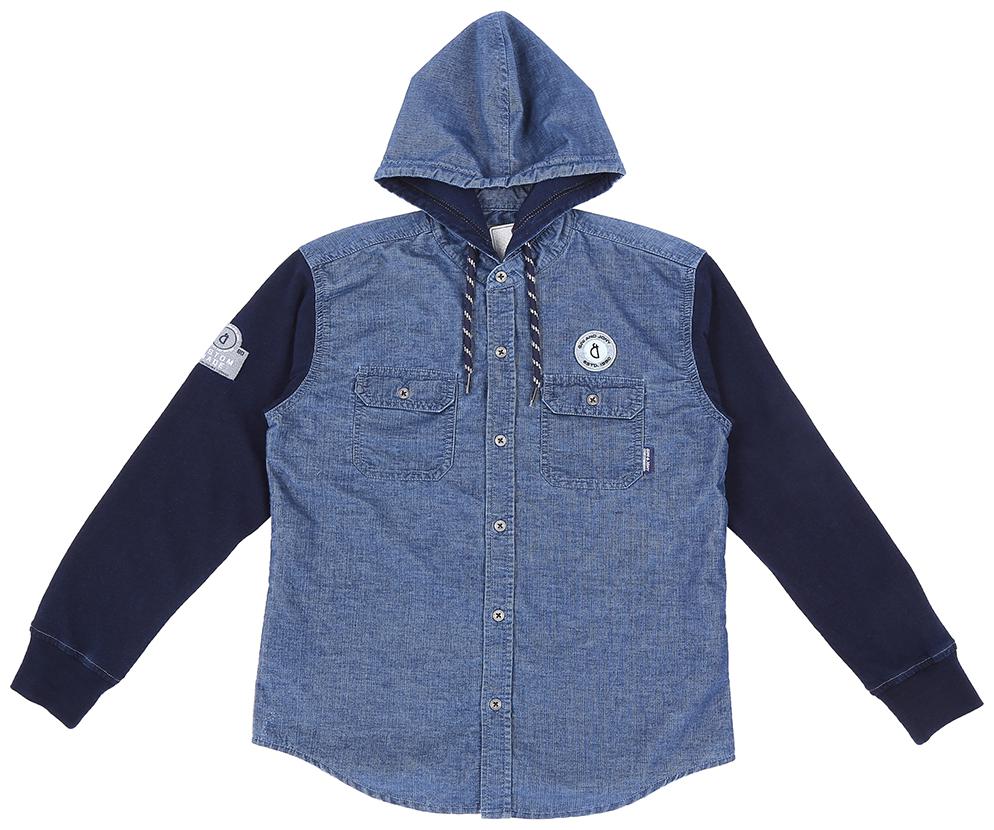 

Gini Jony Boy Cotton Solid Shirt Blue